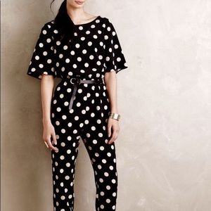 Anthropologie Polka Dot Jumpsuit